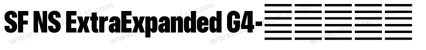 SF NS ExtraExpanded G4字体转换
